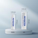 PEYESTEN 600mAh Rechargeable AAA Solar Batteries 12-Pack