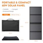 60W Foldable Solar Panel for Portable Power