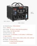 VEVOR 3000VA Heavy Duty Voltage Converter Transformer