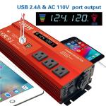 800W Inverter for Vehicles with USB Ports