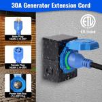 Seeutek 30 Amp 40 FT Generator Extension Cord