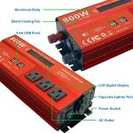 800W Inverter for Vehicles with USB Ports