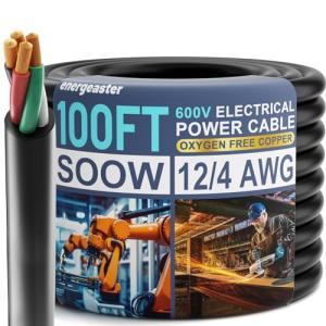 12 Gauge 4 Conductor Electric Cable - 100 Feet