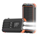 Portable Solar Charger Power Bank with 3 Cables
