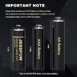 JESSPOW 3.2V Rechargeable Solar Battery Pack 8-Count