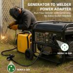 10FT 6 AWG Welder Extension Cord with Adapter