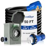 50 Amp Generator Cord and Inlet Box Combo