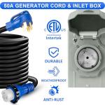 50 Amp Generator Cord and Inlet Box Combo