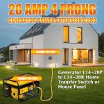 Tellegloww 10 ft 20 Amp Generator Extension Cord