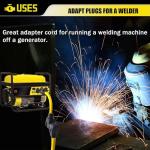 LAVANDINO 4-Prong to 3-Prong Welder Plug Adapter