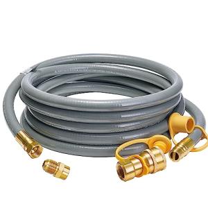 CALPOSE 15FT Natural Gas Grill Hose with Connectors