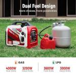 maXpeedingrods 4000W Dual Fuel Inverter Generator