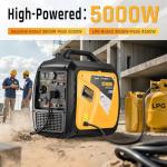 5000 Watts Portable Dual Fuel Inverter Generator