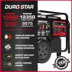 DuroStar DS13000MX Dual Fuel Portable Generator