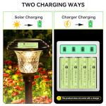 JiajaX 600mAh Rechargeable AA Solar Batteries (8-Pack)