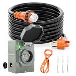 50 Amp Generator Extension Cord with Inlet Box