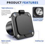 15 Amp NEMA 5-15 RV Shore Power Inlet Plug