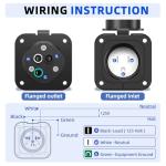 15 Amp NEMA 5-15 RV Shore Power Inlet Plug