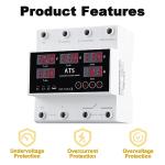 Automatic Transfer Switch with Overcurrent Protection, 63A