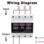 Automatic Transfer Switch with Overcurrent Protection, 63A