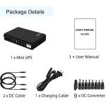 Mini UPS Battery Backup with Surge Protector