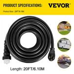 VEVOR 25 FT 50 Amp Generator Extension Cord