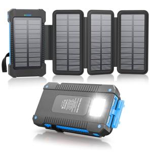 Mvpkings 38800mAh Solar Power Bank with 4 Panels