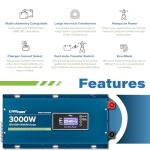 3000W Pure Sine Wave Inverter Charger with LCD Display