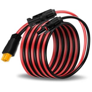COMeap Solar Panel Cable for Ecoflow Anker SOLIX 12AWG, 10FT/3M Compatible with MC-4 to XT60 Plug Solar Panel Connector Adapter Extension for Portable Power Station Solar Generator RV