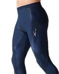 CW-X Men's Endurance Generator Insulator Thermal Compression Tights, Base Layer Pants for Skiing and Snowboarding, Navy, X-Large