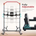 Sunny Health & Fitness Captain's Chair Adjustable Multi-Function Dip Station, Push-Up, Leg Raises & Core Workout Attachment with Adjustable Height - SF-XFA008