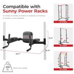 Sunny Health & Fitness Captain's Chair Adjustable Multi-Function Dip Station, Push-Up, Leg Raises & Core Workout Attachment with Adjustable Height - SF-XFA008