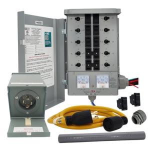 Connecticut Electric EmerGen Transfer Switch, 30 Amp 10-Circuit, 10 ft Cord, 7,500 W — Service Kit w/ 2 Extra Rocker Switches