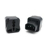 ALINNA UPS IEC C14 to Universal Female US EU UK AU C13 &1 (2in1) Adapter Power Plug/Socket(2 Pack)