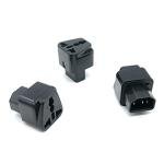 ALINNA UPS IEC C14 to Universal Female US EU UK AU C13 &1 (2in1) Adapter Power Plug/Socket(2 Pack)