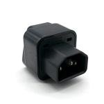 ALINNA UPS IEC C14 to Universal Female US EU UK AU C13 &1 (2in1) Adapter Power Plug/Socket(2 Pack)