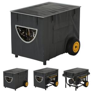 GEHENG Runtime Generator Cover, 100% Waterproof Generator Cover, Double Layer Design, All Weather Use, Extra Heavy Duty 600D Water Resistant Polyester Tarp, 32"x24"x24", Tear-resistant, black.