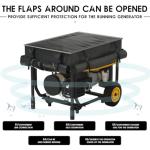 GEHENG Runtime Generator Cover, 100% Waterproof Generator Cover, Double Layer Design, All Weather Use, Extra Heavy Duty 600D Water Resistant Polyester Tarp, 32"x24"x24", Tear-resistant, black.