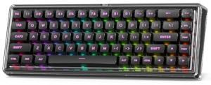 Einperr Wireless Mechanical Keyboard, 65% Hot Swappable Custom Keyboard with RGB Backlit, Pre-lubed Lulu Switches,2.4GHz/USB-C/BT5.0 Mechanical Gaming Keyboards