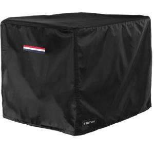 【2025 New Upgrade】TENTVIA Universal Generator Cover 26x20x20 Inches,600D Heavy-Duty Oxford Fabric,Dustproof and Waterproof Protection for Generators, Suitable for Most 3000-5000W Generators.black