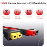 Lusperi 10AWG Anderson to XT60 Connector Cable 6.6ft