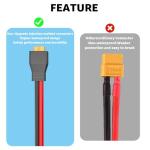 Lusperi 10AWG Anderson to XT60 Connector Cable 6.6ft