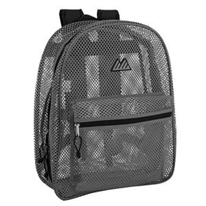 Summit Ridge Mesh Backpacks for Kids, Adults, School, Beach, and Travel, Colorful Transparent Mesh Backpacks with Padded Straps Large