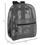 Summit Ridge Mesh Backpacks for Kids, Adults, School, Beach, and Travel, Colorful Transparent Mesh Backpacks with Padded Straps Large