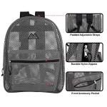 Summit Ridge Mesh Backpacks for Kids, Adults, School, Beach, and Travel, Colorful Transparent Mesh Backpacks with Padded Straps Large