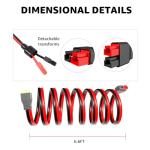 Lusperi 10AWG Anderson to XT60 Connector Cable 6.6ft