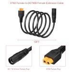 XT60 to DC 8mm Adapter Cable,14AWG XT60 Female to DC 7909 Female Solar Panel Cable Compatible for Portable Power Station Solar Generator and Solar Panel(10FT)