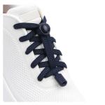 ZHENTOR Elastic No Tie Shoelaces - Tieless Elastic Shoe Laces for Kids and Adult Sneakers, One Size Fits All (navy blue)