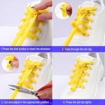 ZHENTOR Elastic No Tie Shoelaces - Tieless Elastic Shoe Laces for Kids and Adult Sneakers, One Size Fits All (navy blue)