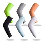 YISEVEN Sports Compression Arm Sleeves Youth Football Basketball Shooting Shooter volleyball Baseball Running Sun protection UV Cooling UPF 50 3/4 Half Long Kids Boy girl - Black 1 Pair